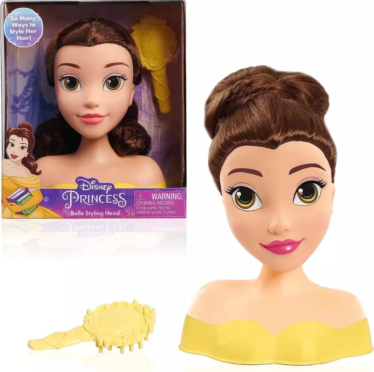 Disney Princesa Bella Cabeza De Peinado 15cm Just Play