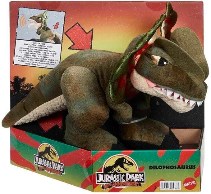 Jurassic World - Dilophosaurus Peluche con Movimiento