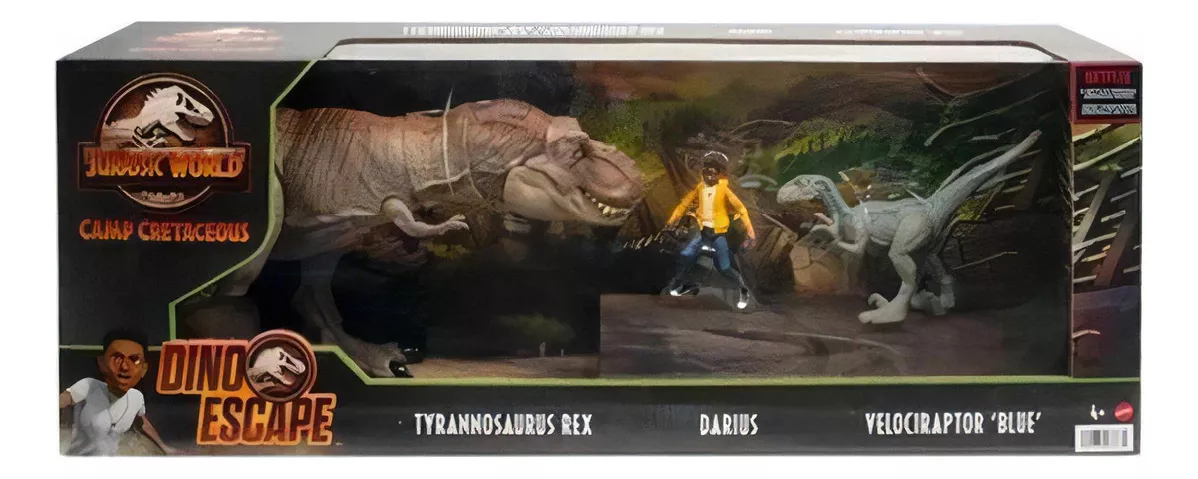 Jurassic World - Camp Cretaceous Darius, Tyrannosaurus & 'Blue'