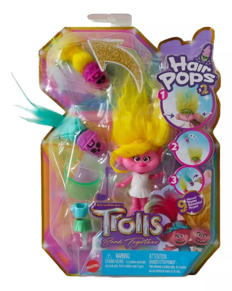 Trolls Band Together Hair Pops 9 Piezas Viva