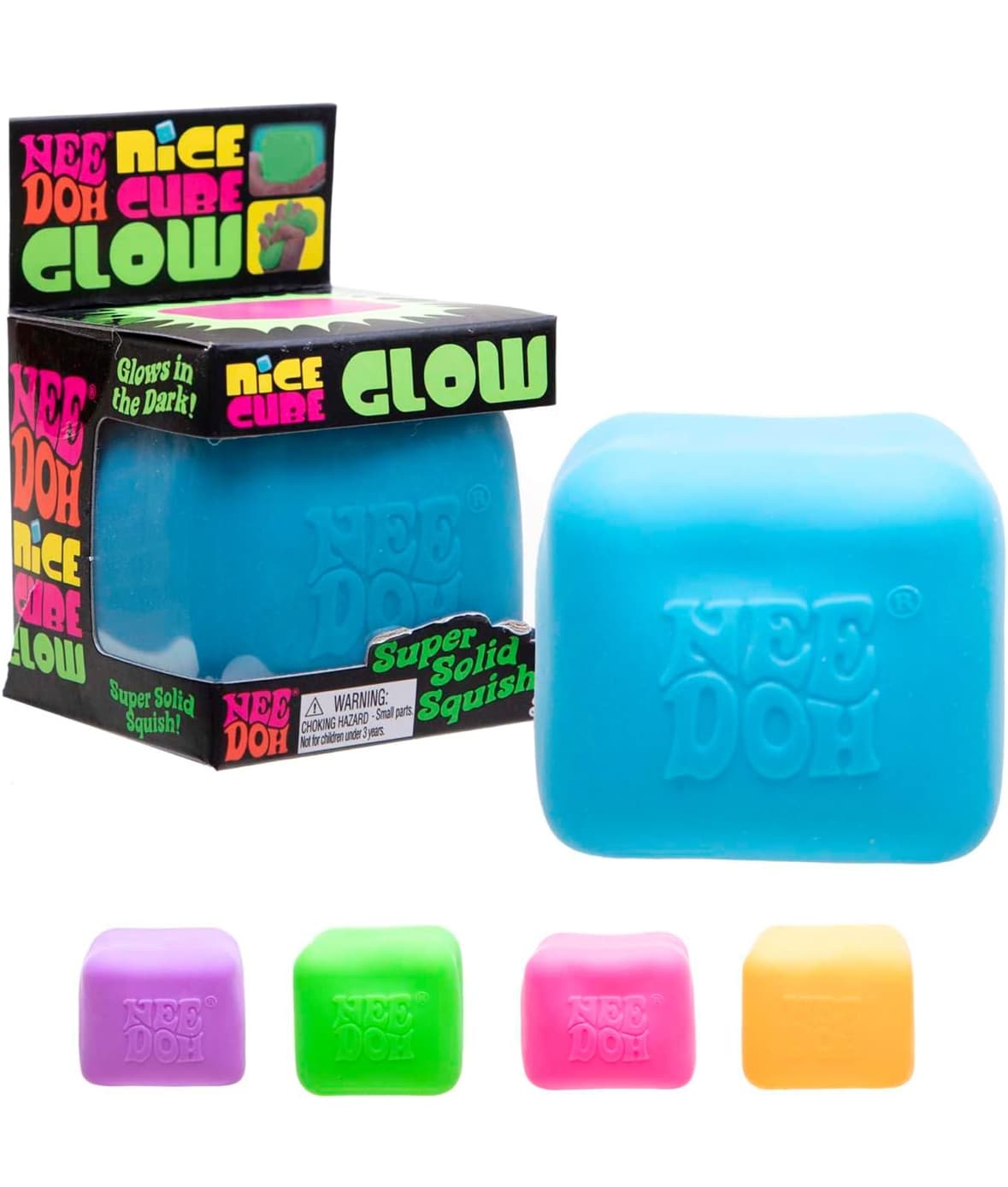 Nee Doh - Nice Cube Glow Azul Cielo