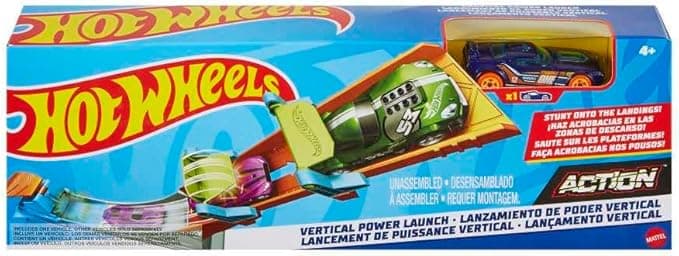 Hot Wheels - Pista de Juguete Acrobacias Lanzamiento de Poder Vertical