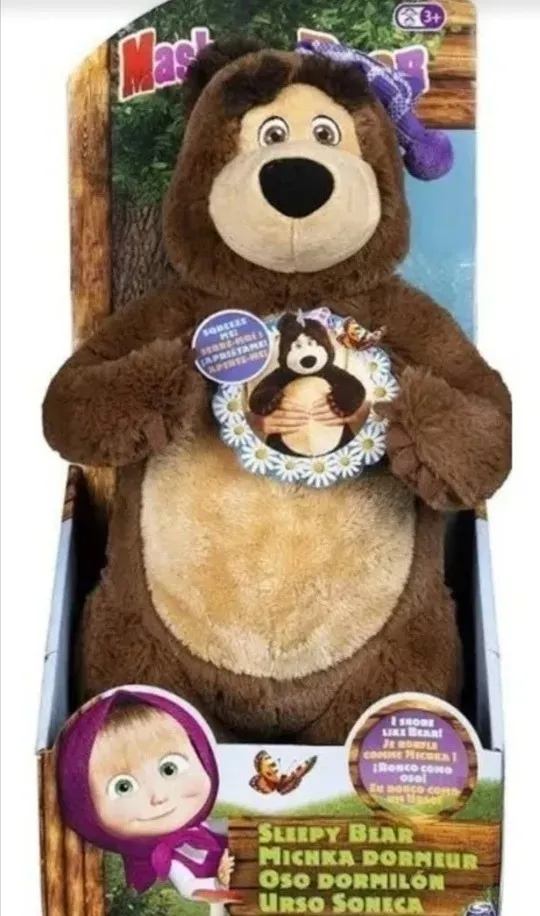 Masha & The Bear - Oso Dormilón con Sombrero y Sonido