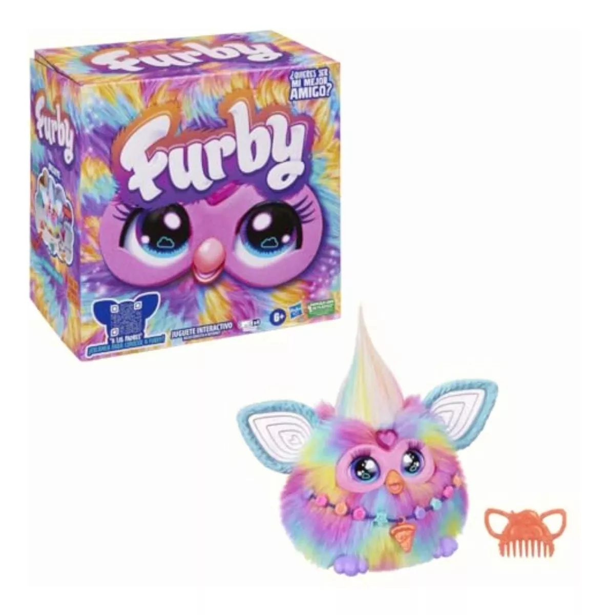 Furby Tie Dye, 15 accesorios de moda, juguetes de peluche interactivos