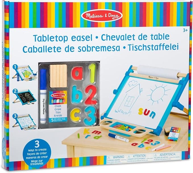 Melissa & Doug - Caballete de Arte Magnético, de Doble Cara, para Mesa