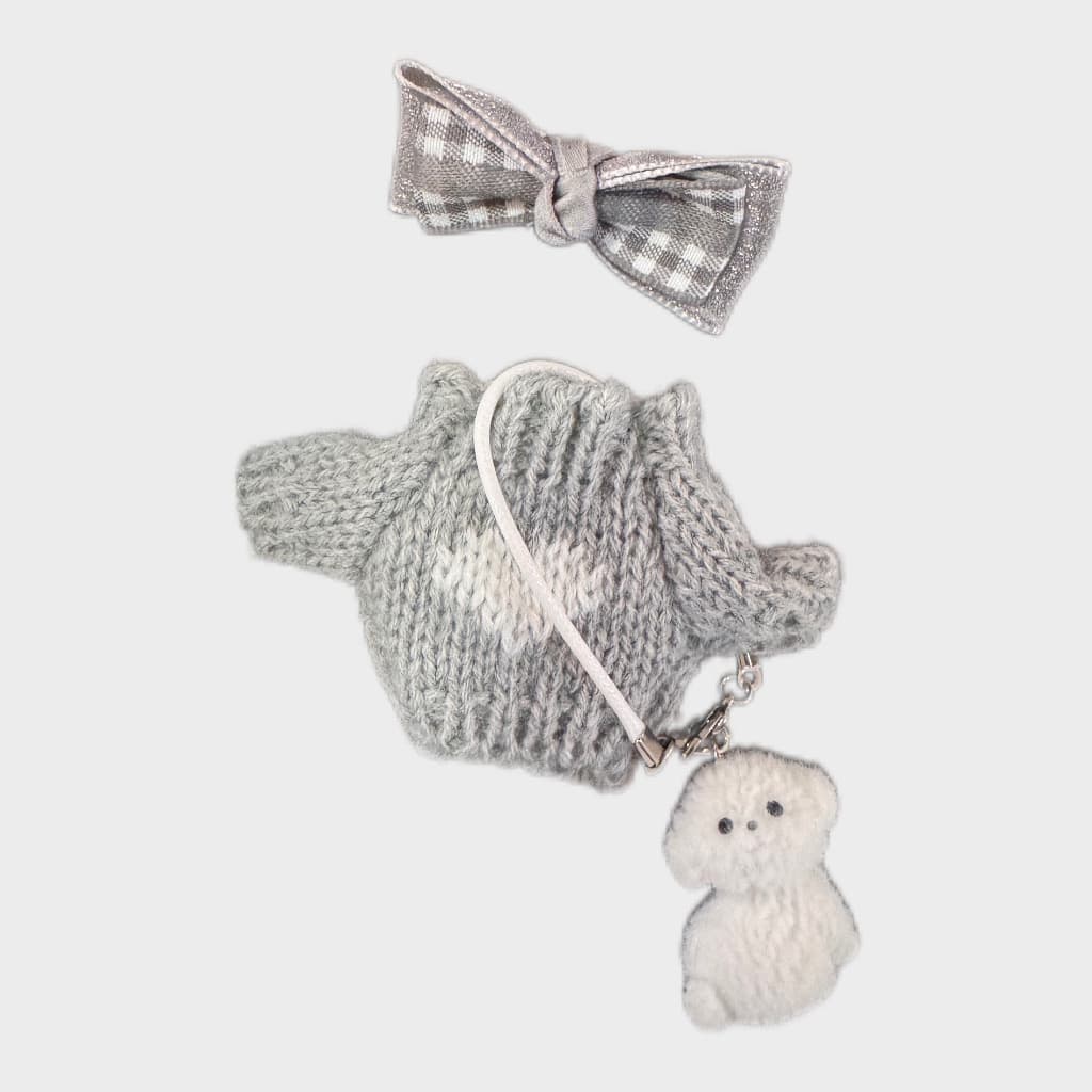 Labubu - Ropa Suéter Gris Perrito Mascota