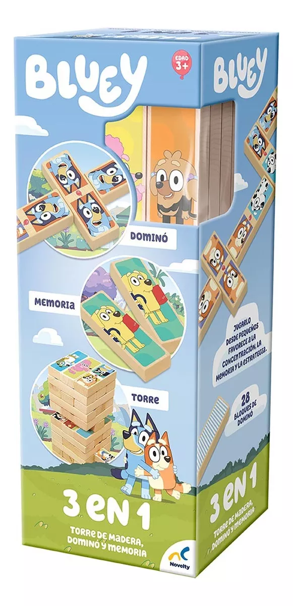Bluey - Torre de Madera 3 en 1
