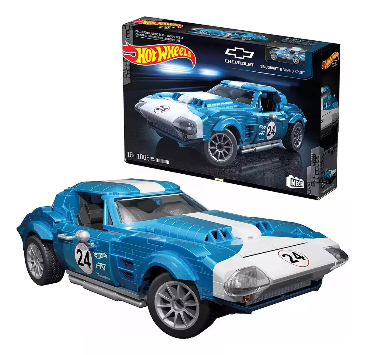 Hot Wheels Mega Blocks - 63 Corvette Grand Sport