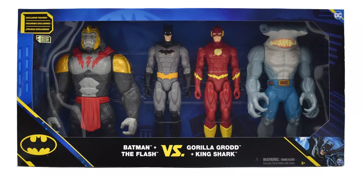 Batman + The Flash vs Gorilla Grodd + King Shark