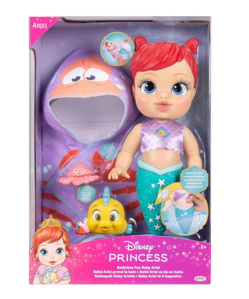 Disney Princesas Muñeca Bebé Ariel, Hora del Baño