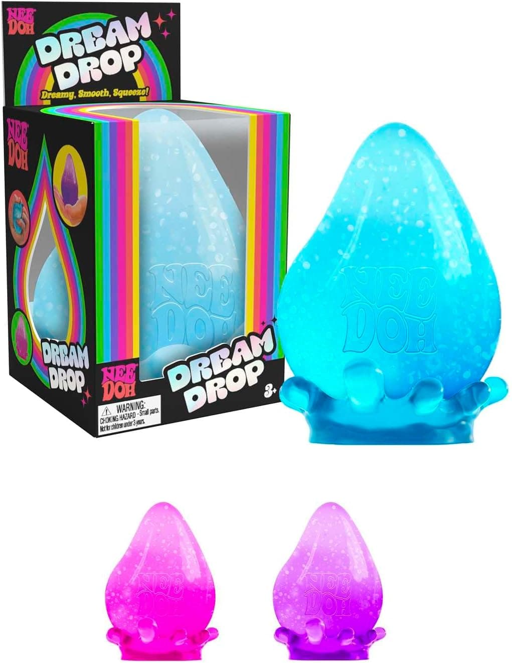 NeeDoh Dream Drop - Gota Squishy con Brillantina y Base Splash (Color Sorpresa)